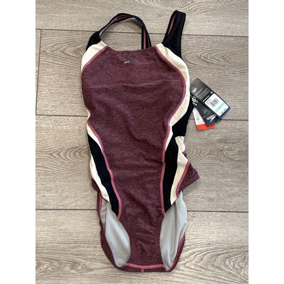 Speedo Swimsuit Quantum Fusion Womens 8 UPF 50+ One Piece New Fandango Pink - Picture 1 of 5